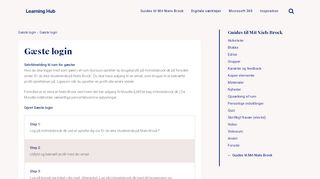 
                            10. Gæste login – Niels Brock Learning Hub