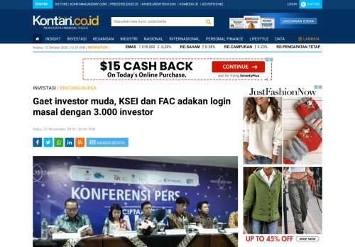 
                            11. Gaet investor muda, KSEI dan FAC adakan login masal dengan 3.000 ...