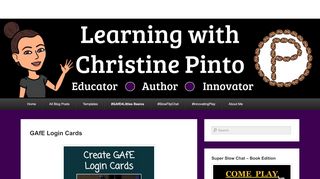 
                            9. GAfE Login Cards – Learning with Christine Pinto