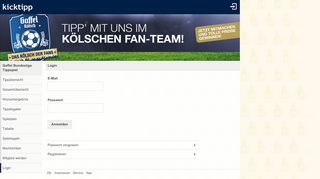 
                            8. Gaffel Bundesliga Tippspiel - Login | kicktipp