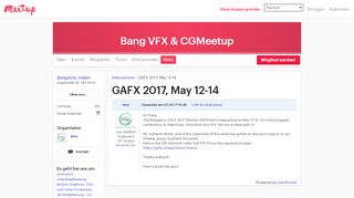 
                            8. GAFX 2017, May 12-14 - Bang VFX & CGMeetup (Bangalore) | Meetup