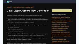 
                            8. Gagal Login Crossfire Next Generation – Lytogame