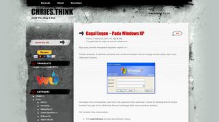 
                            13. Gagal Logon – Pada Windows XP | Chries.Think