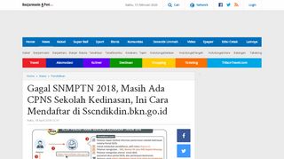 
                            13. Gagal SNMPTN 2018, Masih Ada CPNS Sekolah Kedinasan, Ini Cara ...