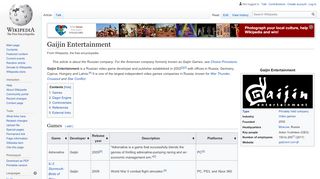 
                            13. Gaijin Entertainment - Wikipedia