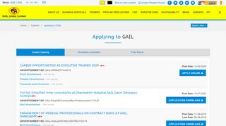 
                            11. --: GAIL (India) Limited | Career Applying GAIL:--