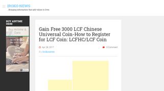 
                            13. Gain Free 3000 LCF Chinese Universal Coin-How to Register for ...
