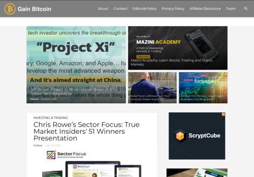 
                            1. GainBitcoin - Cryptocurrency & Blockchain Magazine
