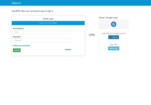 
                            10. GainERP | Login
