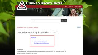 
                            4. Gaining access to MyScouts - Online Support Centre - Scouts Canada