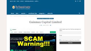
                            7. Gainmax Capital Limited - The Financial Analyst