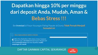 
                            9. Gainmax Indonesia: Dapatkan Hingga 10% per Minggu dari Investasi ...