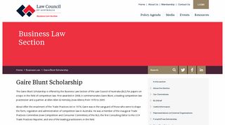 
                            10. Gaire Blunt Scholarship - Law Council of Australia