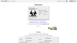 
                            8. Gal Kuzman chess games and profile - Chess-DB.com