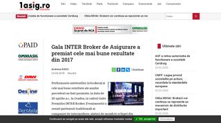 
                            7. Gala INTER Broker de Asigurare a premiat cele mai bune rezultate din ...