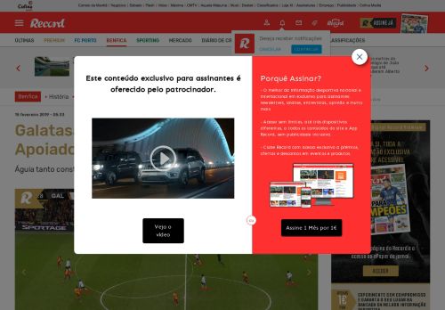 
                            13. Galatasaray-Benfica visto à lupa: Apoiado ou direto... e bem - Record