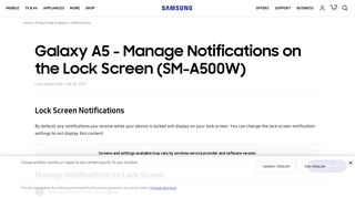 
                            2. Galaxy A5 - Manage Notifications on the Lock Screen (SM ... - Samsung