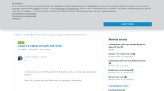 
                            4. Galaxy S5 mobiles inet geht nicht mehr | O₂ Community