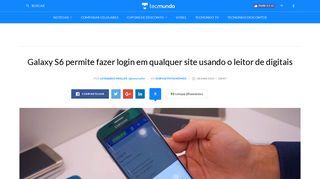 
                            5. Galaxy S6 permite fazer login em qualquer site usando o leitor de ...