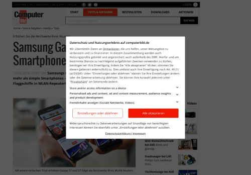 
                            7. Galaxy S7 und S7 Edge als WLAN-Repeater - COMPUTER BILD