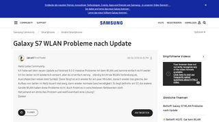 
                            3. Galaxy S7 WLAN Probleme nach Update - Samsung Community