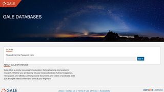 
                            8. Gale Databases - Gale - Product Login