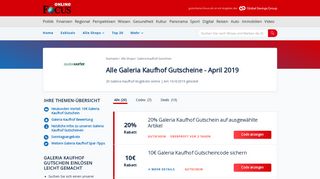 
                            8. GALERIA Kaufhof Gutscheine: Sale Finale - Februar 2019 - Focus