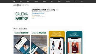 
                            6. GALERIA Kaufhof – Shopping im App Store - iTunes - Apple