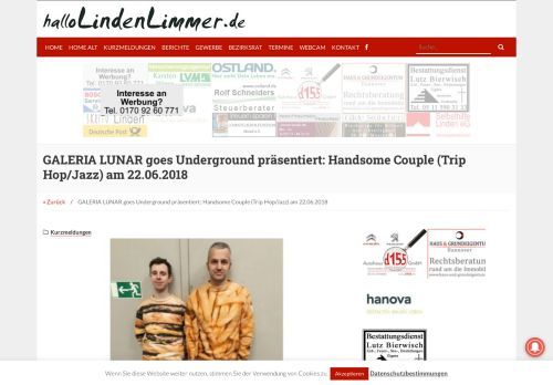
                            7. GALERIA LUNAR goes Underground präsentiert: Handsome Couple ...