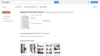 
                            6. Galignani's New Paris Guide: Or, Stranger's Companion Through the ...