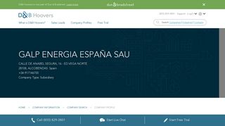 
                            8. GALP ENERGIA ESPAÑA SAU Company Profile | Key Contacts ...