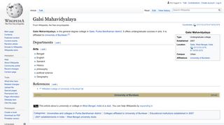 
                            8. Galsi Mahavidyalaya - Wikipedia
