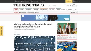 
                            13. Galway university replaces maths exam after papers viewed online