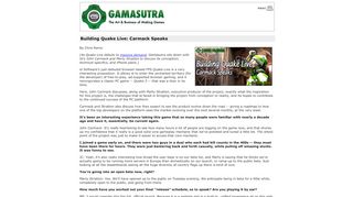 
                            10. Gamasutra - Building Quake Live: Carmack Speaks