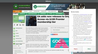 
                            12. Gamasutra - EA adds new releases to Origin Access via $100 Premier ...