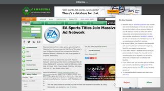 
                            9. Gamasutra - EA Sports Titles Join Massive Ad Network