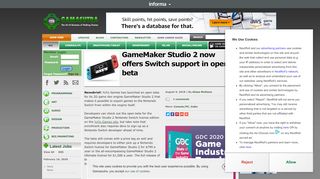 
                            13. Gamasutra - GameMaker Studio 2 now offers Switch ...