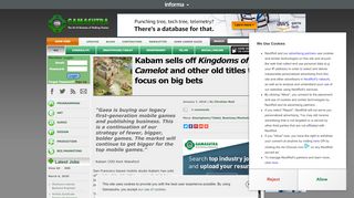 
                            10. Gamasutra - Kabam sells off Kingdoms of Camelot and other old titles ...