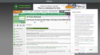 
                            11. Gamasutra - Press Releases- Zula Europe s starts its ESL Major, first ...