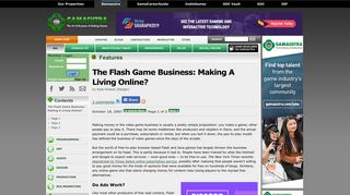 
                            12. Gamasutra - The Flash Game Business: Making A Living Online?