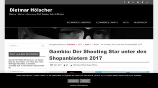 
                            8. Gambio: Der Shooting Star unter den Shopanbietern 2017 – Dietmar ...
