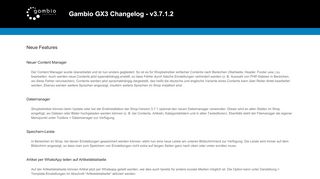 
                            11. Gambio GX3 Changelog - v3.7.1.2 - GX3-Service.de