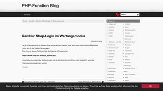 
                            10. Gambio: Shop-Login im Wartungsmodus | PHP-Function Blog