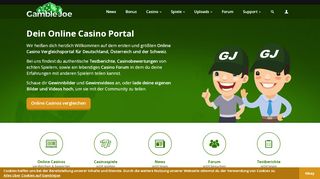 
                            8. GambleJoe: Dein Online Casino Portal