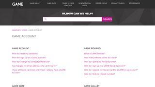 
                            5. GAME Account – GAME Help Home