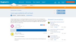 
                            6. Game app suddenly will not load. | HughesNet Customer Community ...