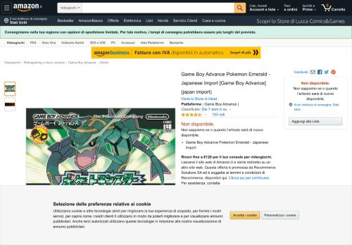 
                            7. Game Boy Advance Pokemon Emerald - Japanese Import [Game Boy ...