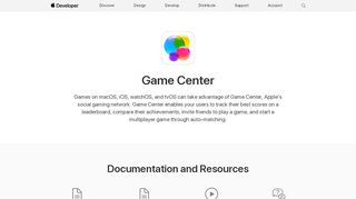 
                            1. Game Center - Apple Developer