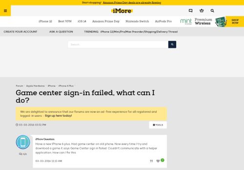 
                            13. Game center sign-in failed, what can I do? - iPhone, iPad, iPod ...