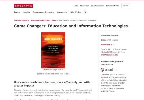 
                            10. Game Changers: Education and Information Technologies | EDUCAUSE